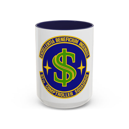97th Comptroller Squadron (U.S. Air Force) Accent Coffee Mug