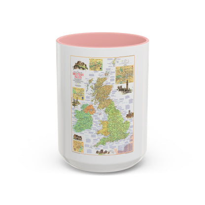 British Isles - A Traveller's Map 1 (1974) (Map) Accent Coffee Mug