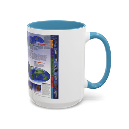 World Map - Physical Earth 2 (1998) (Map) Accent Coffee Mug