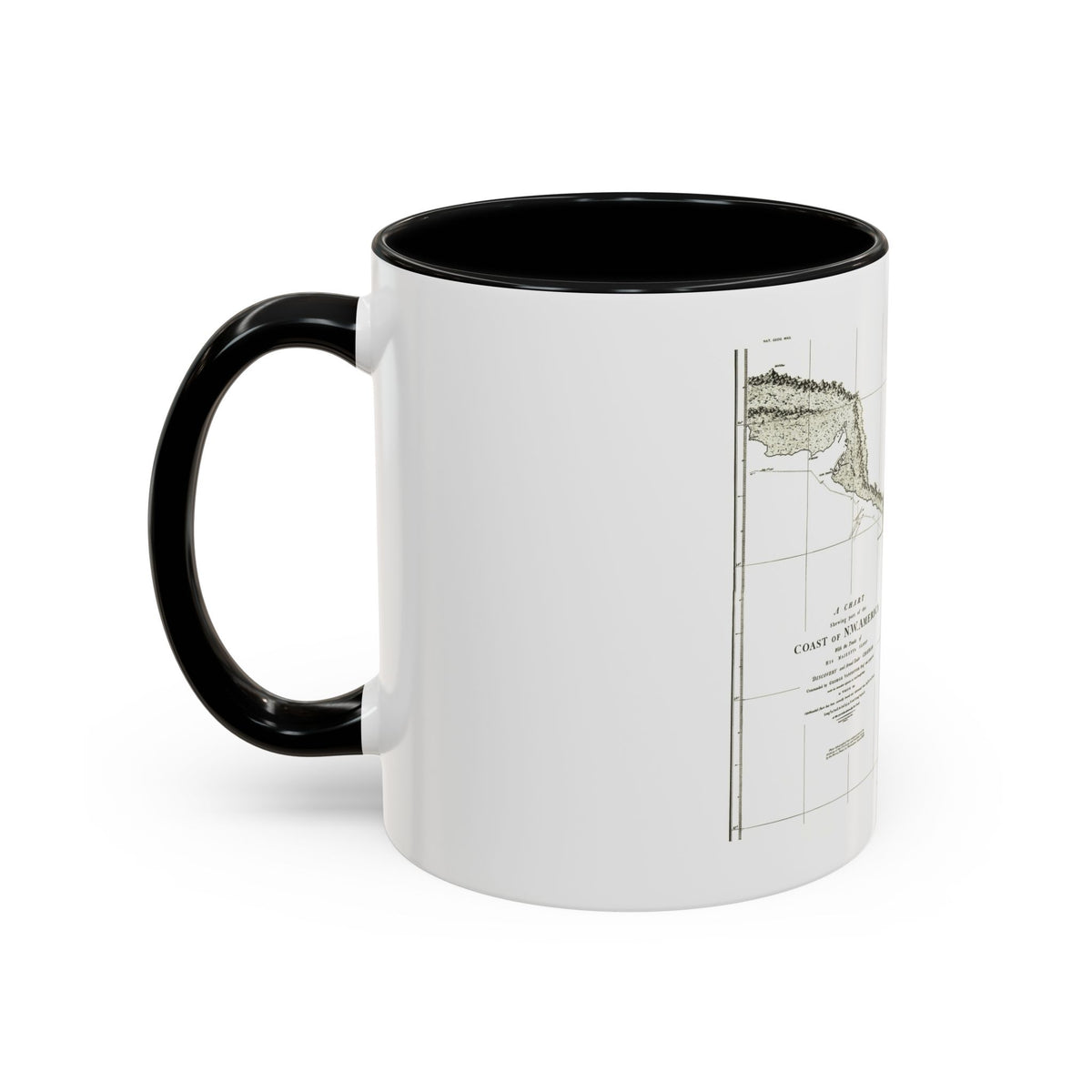 America - NorthWest Coast (1898) (Map) Accent Coffee Mug