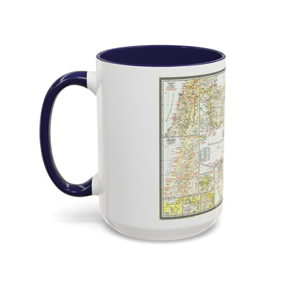 Middle East - Bible Lands and the Cradle of Western Civilization (1946) (Map) Accent Coffee Mug