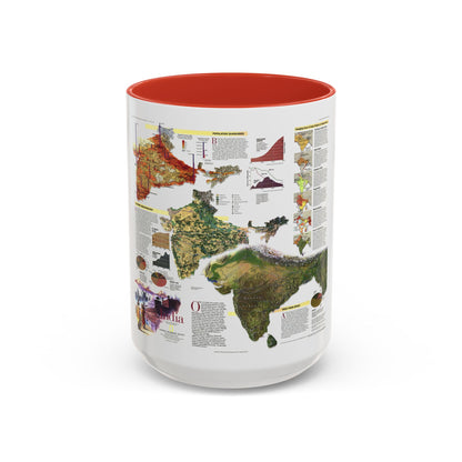 India (1997) (Map) Accent Coffee Mug