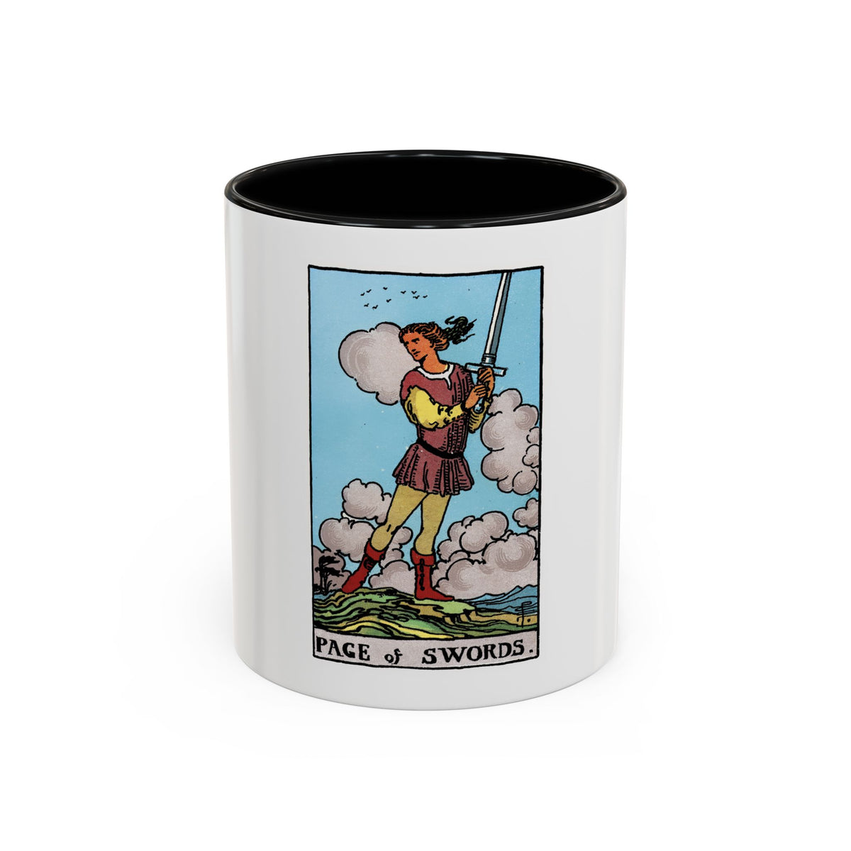 The Page of Swords (Tarot Card) Accent Coffee Mug