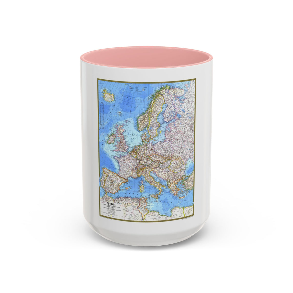 Europe (1977) (Map) Accent Coffee Mug