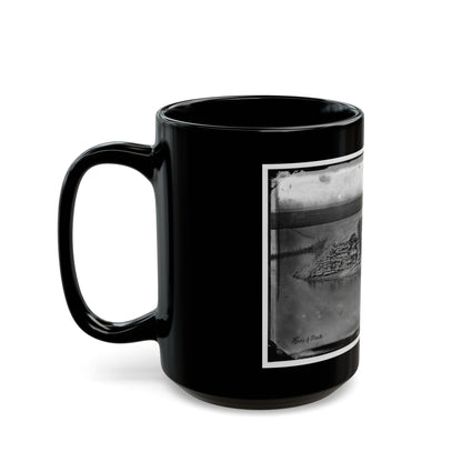 Morris Island, South Carolina. Battery Hays. One 8-Inch Parrot Rifle Dismounted. Breaching Battery Against Fort Sumter (U.S. Civil War) Black Coffee Mug