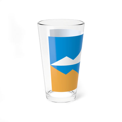 Flag of Satka Chelyabinsk oblast (Russia) Pint Glass 16oz
