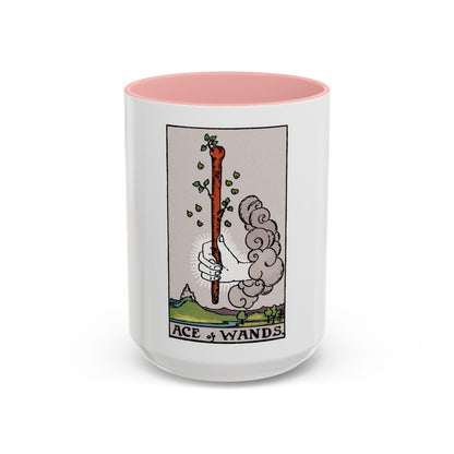 The Ace of Wands (Tarot Card) Accent Coffee Mug