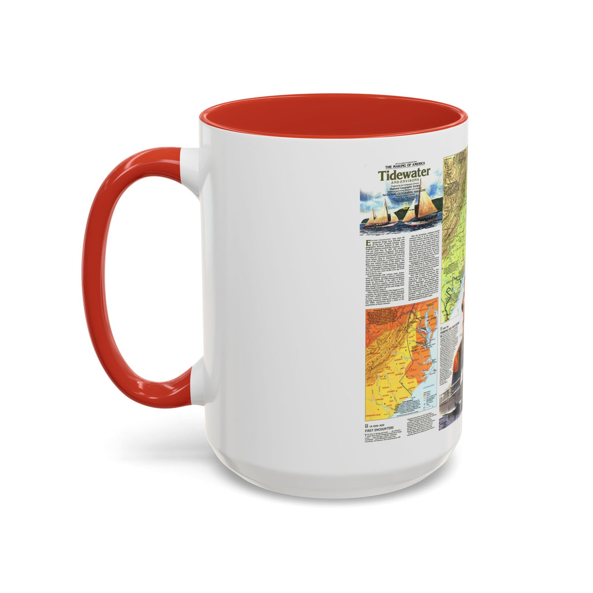 USA - Tidewater and Environs 2 (1988) (Map) Accent Coffee Mug