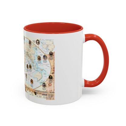 World Map - Explorers (1998) (Map) Accent Coffee Mug