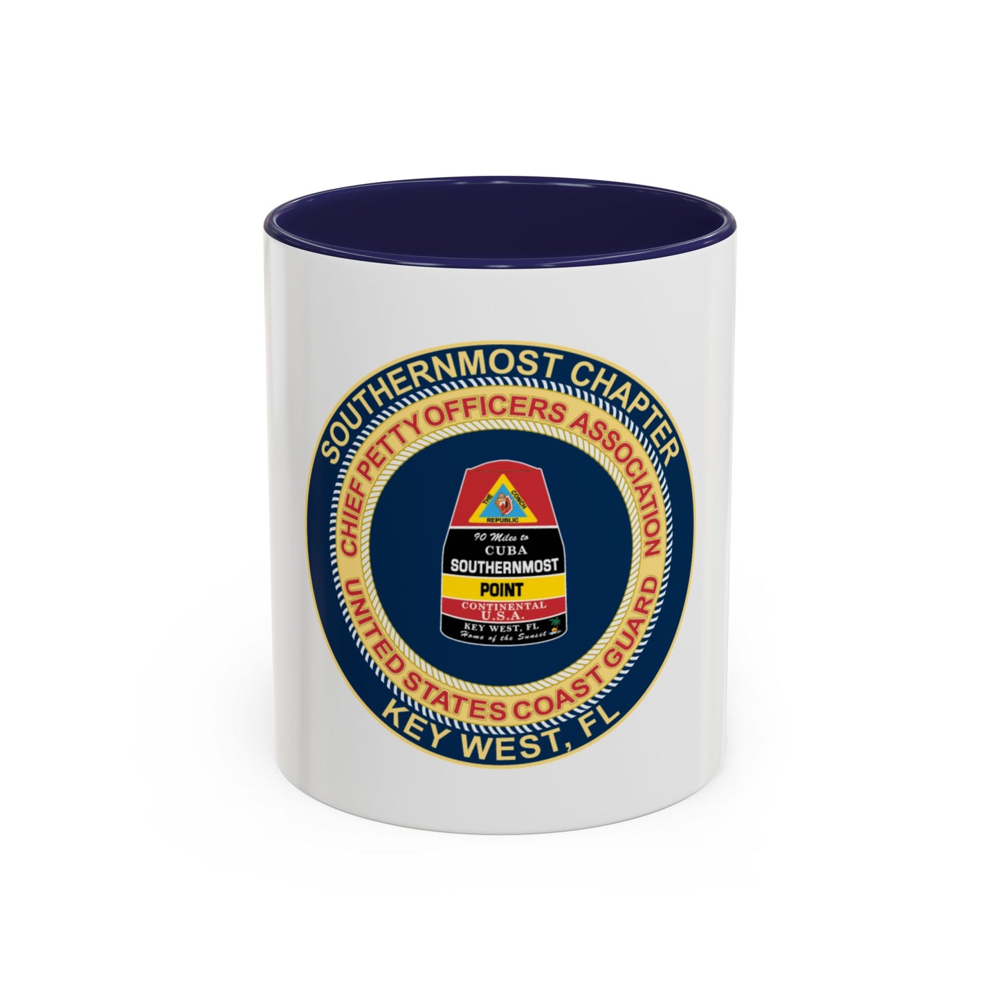 USCG CPOA Key West FL Southernmost Chapter (U.S. Coast Guard) Accent Coffee Mug