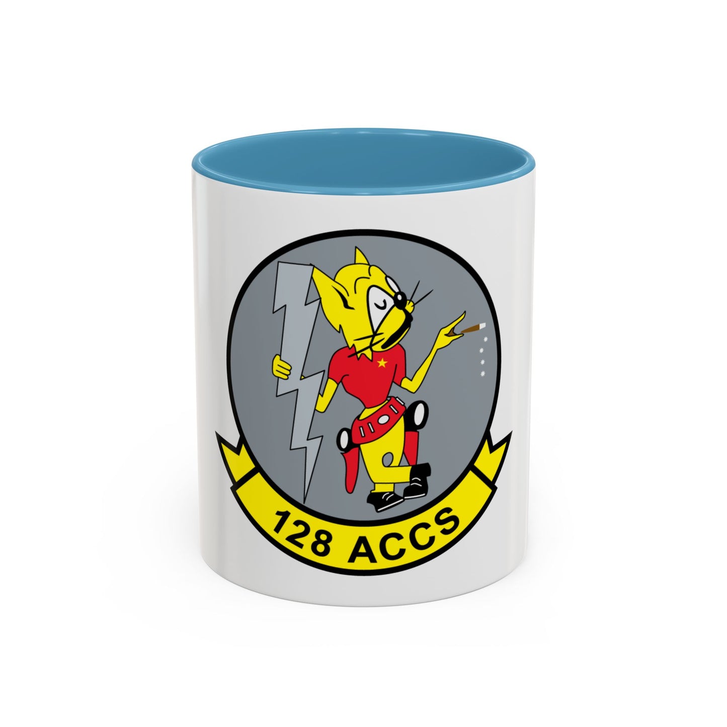 128 ACCS (U.S. Air Force) Accent Coffee Mug