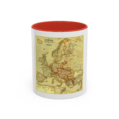 Europe, Peace Conference at Paris (1920) (Map) Accent Coffee Mug