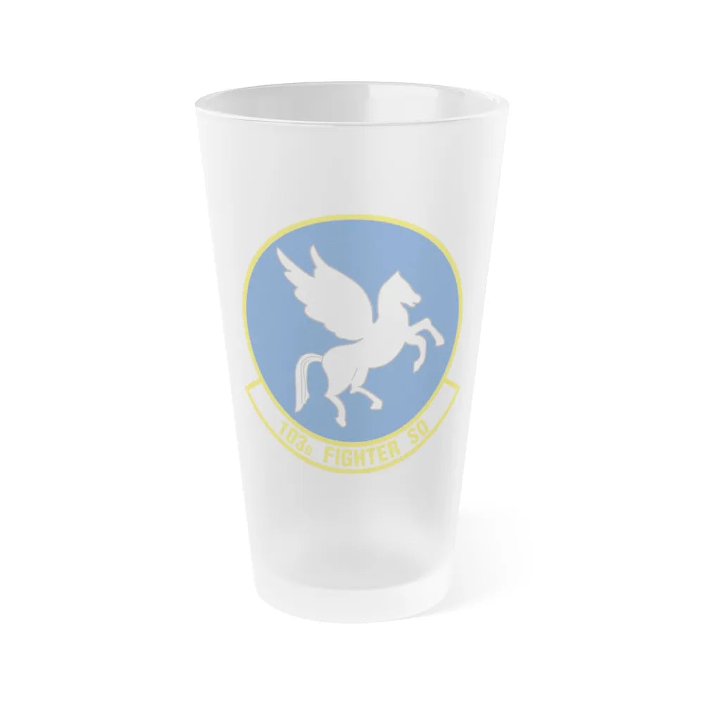 103d Fighter Squadron (U.S. Air Force) Frosted Pint Glass 16oz-16oz-Frosted-Go Mug Yourself