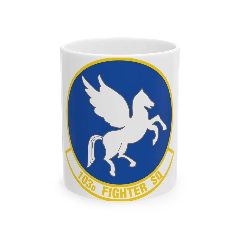 103d Fighter Squadron (U.S. Air Force) White Coffee Mug-11oz-Go Mug Yourself