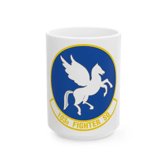 103d Fighter Squadron (U.S. Air Force) White Coffee Mug-15oz-Go Mug Yourself