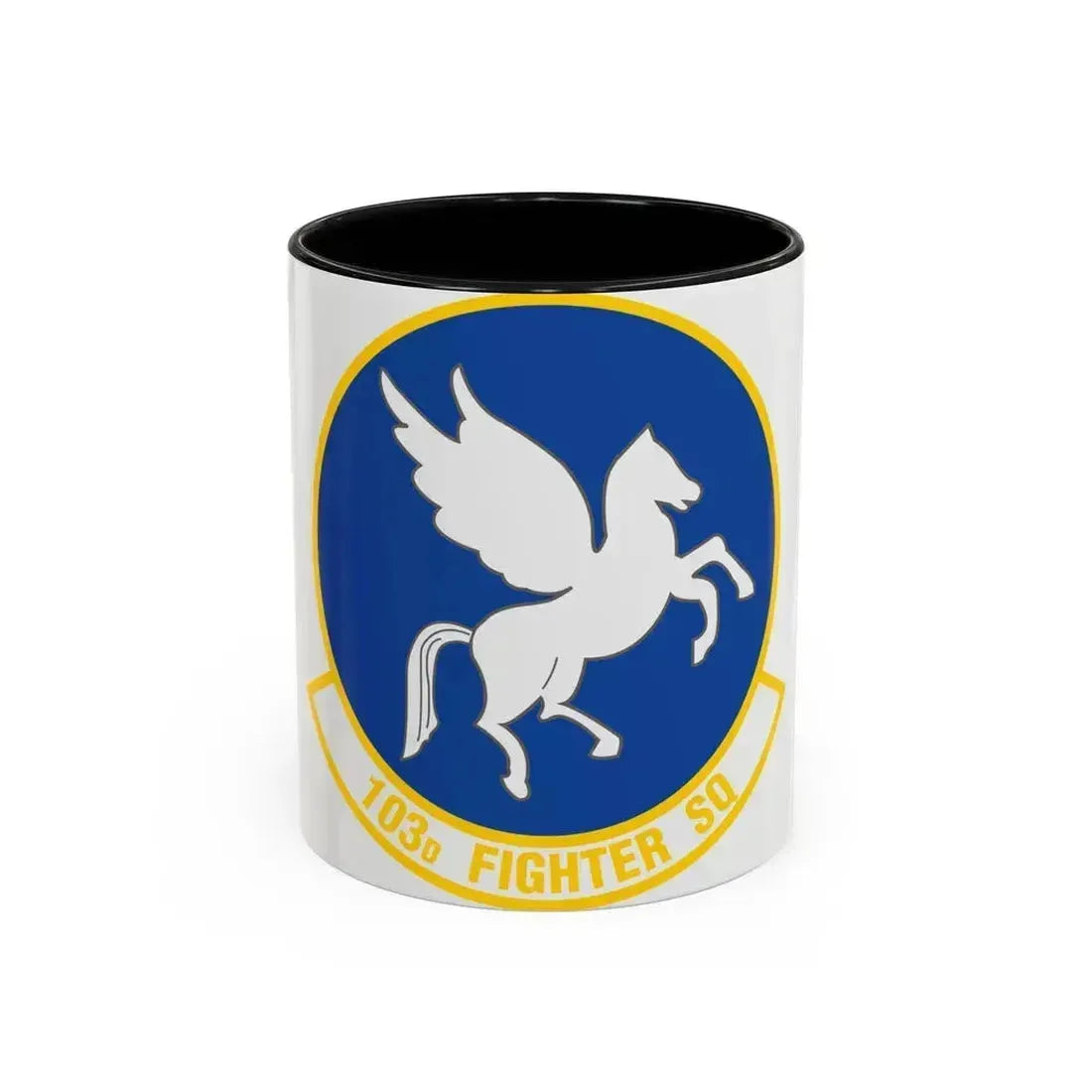 103d Fighter Squadron (U.S. Air Force) Accent Coffee Mug 11oz Black - Go Mug Yourself