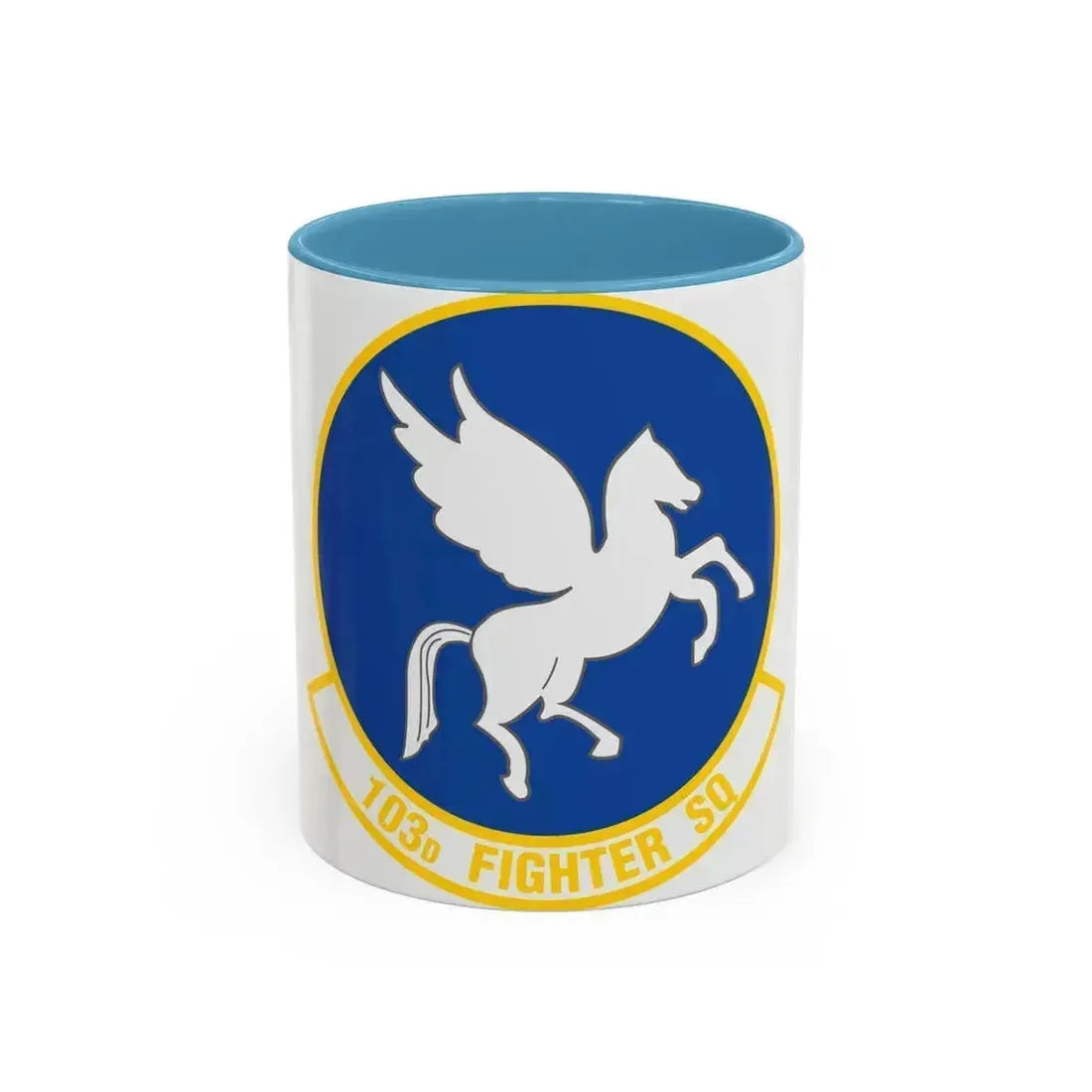 103d Fighter Squadron (U.S. Air Force) Accent Coffee Mug 11oz Light Blue - Go Mug Yourself