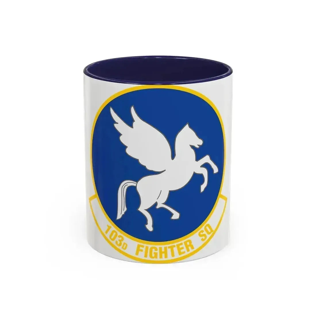 103d Fighter Squadron (U.S. Air Force) Accent Coffee Mug 11oz Navy - Go Mug Yourself