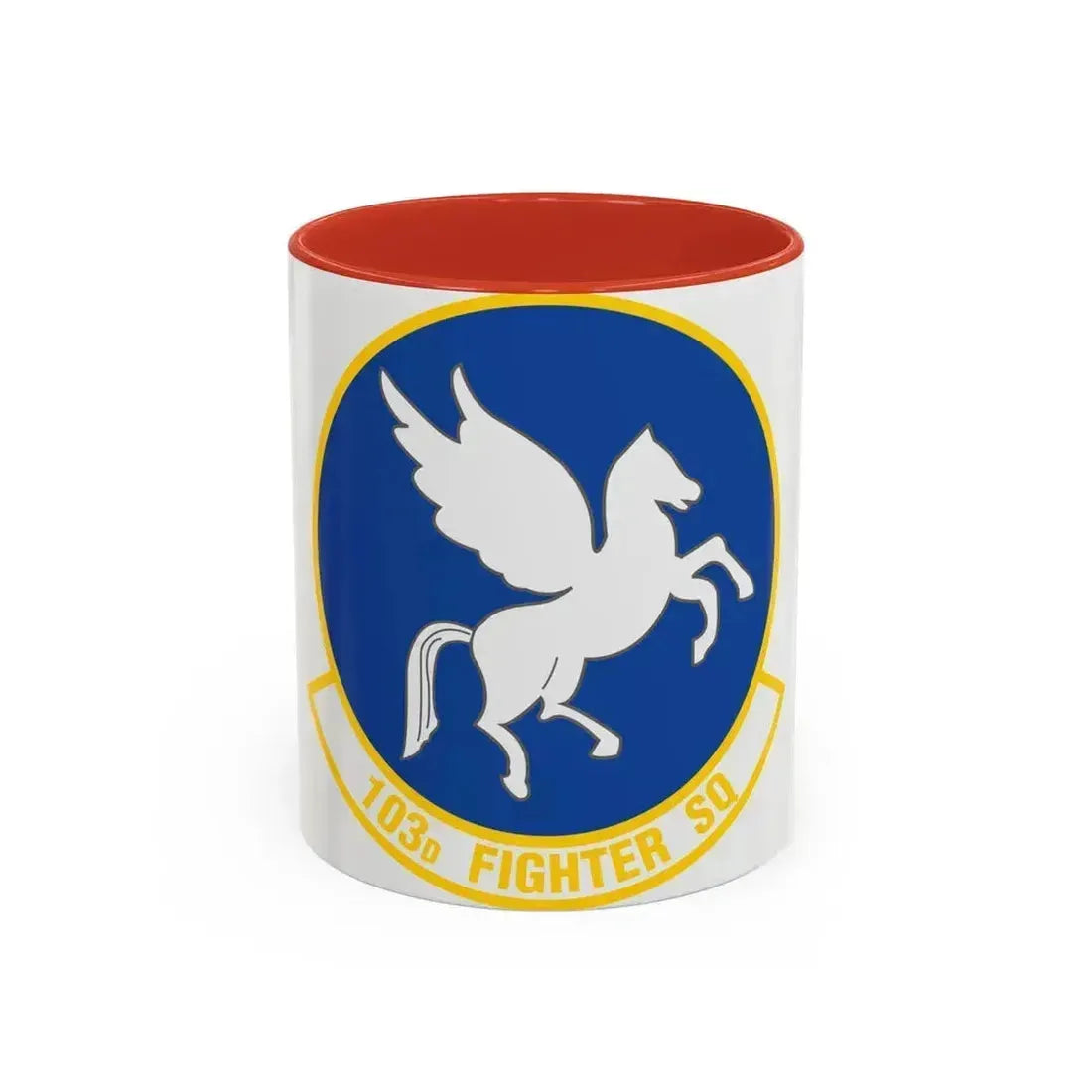 103d Fighter Squadron (U.S. Air Force) Accent Coffee Mug 11oz Red - Go Mug Yourself
