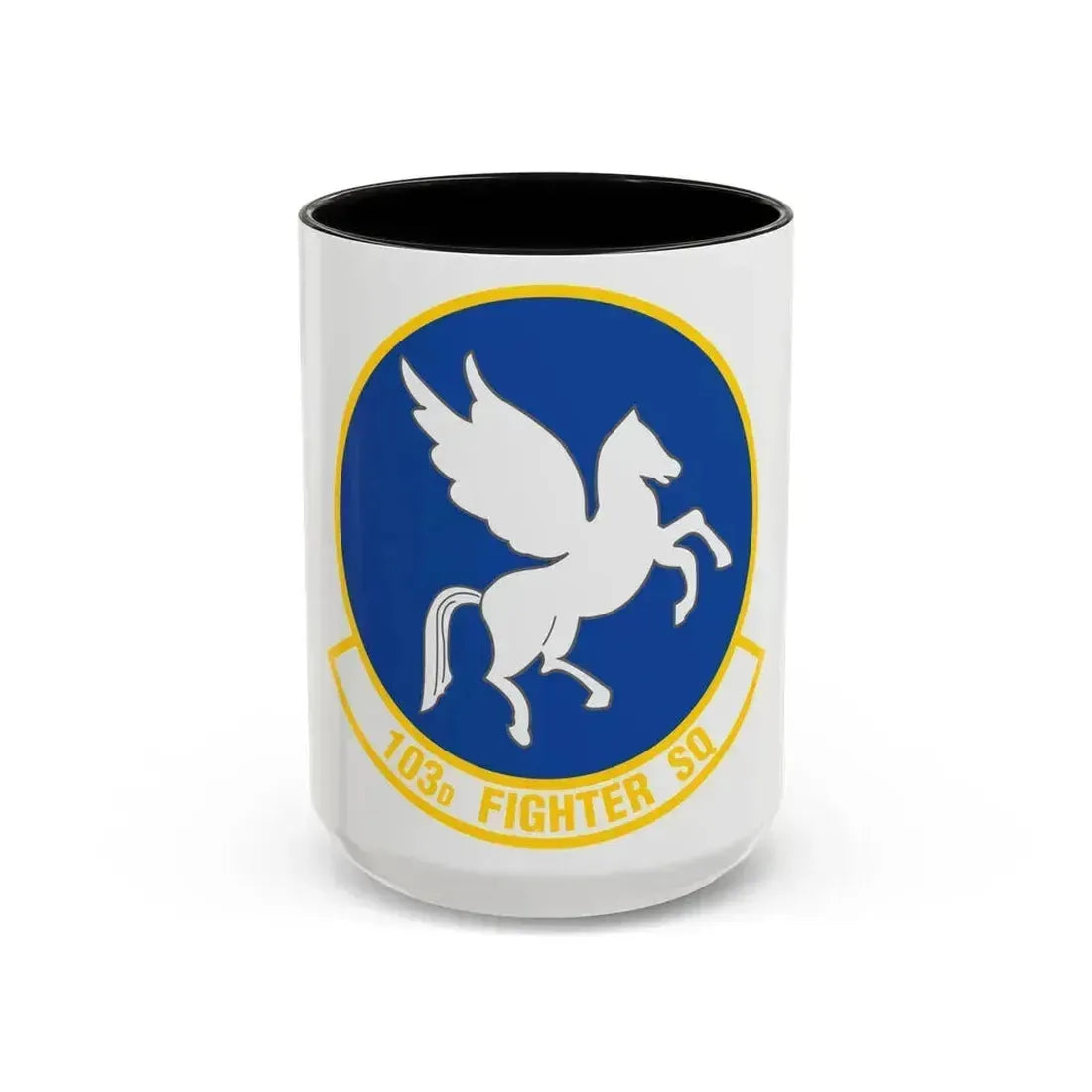 103d Fighter Squadron (U.S. Air Force) Accent Coffee Mug 15oz Black - Go Mug Yourself