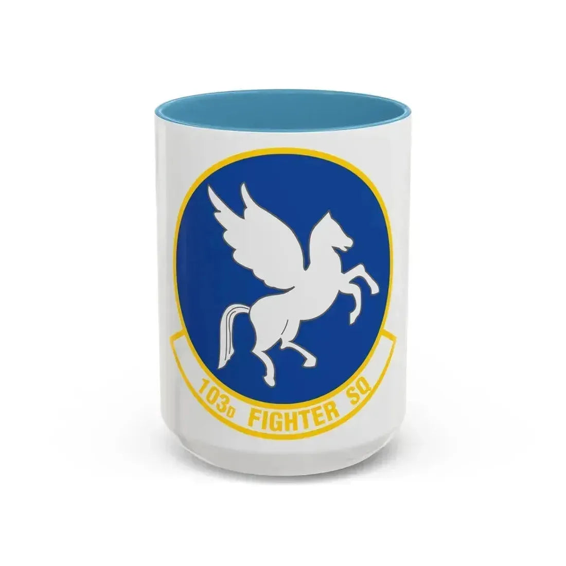 103d Fighter Squadron (U.S. Air Force) Accent Coffee Mug 15oz Light Blue - Go Mug Yourself