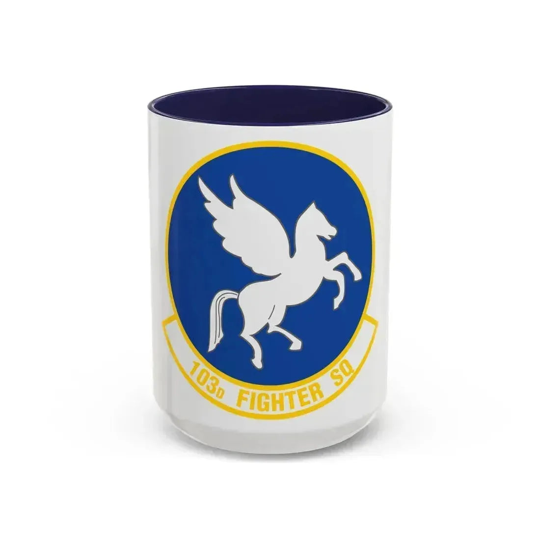 103d Fighter Squadron (U.S. Air Force) Accent Coffee Mug 15oz Navy - Go Mug Yourself