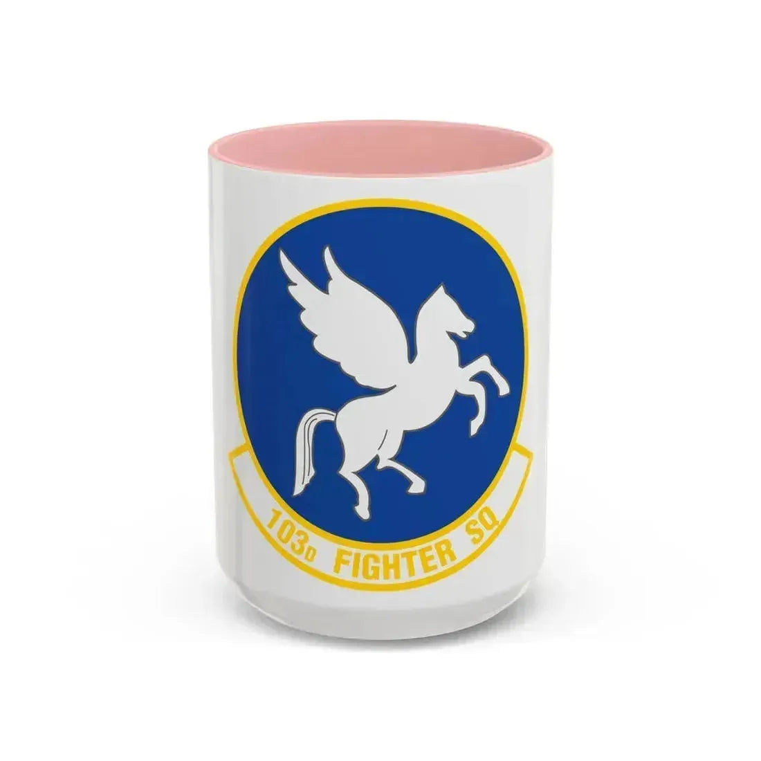103d Fighter Squadron (U.S. Air Force) Accent Coffee Mug 15oz Pink - Go Mug Yourself