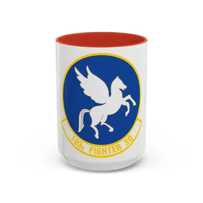 103d Fighter Squadron (U.S. Air Force) Accent Coffee Mug 15oz Red - Go Mug Yourself