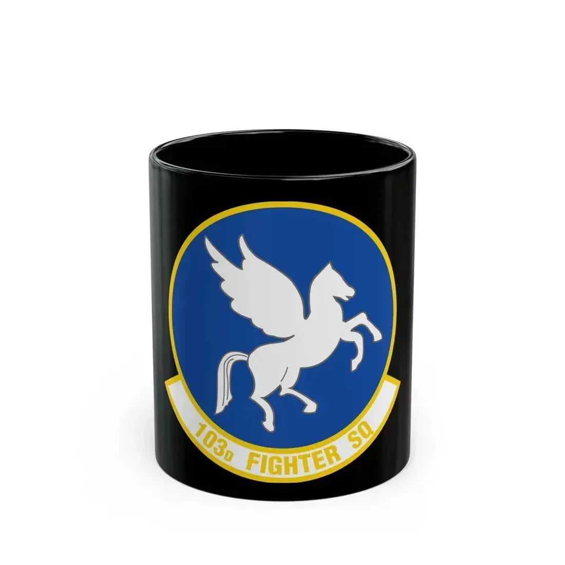 103d Fighter Squadron (U.S. Air Force) Black Coffee Mug 11oz - Go Mug Yourself
