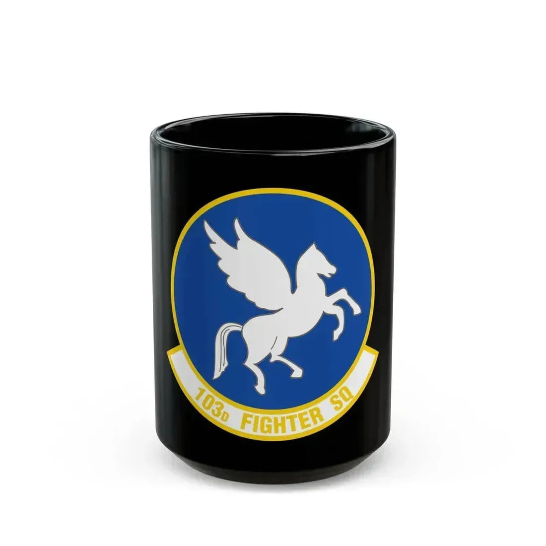 103d Fighter Squadron (U.S. Air Force) Black Coffee Mug 15oz - Go Mug Yourself