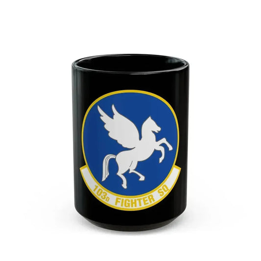 103d Fighter Squadron (U.S. Air Force) Black Coffee Mug 15oz - Go Mug Yourself