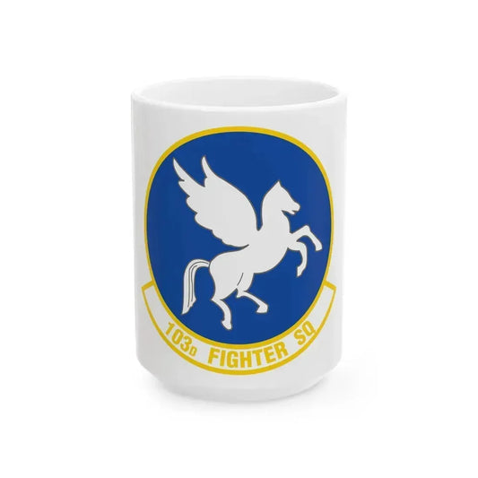 103d Fighter Squadron (U.S. Air Force) White Coffee Mug 15oz - Go Mug Yourself