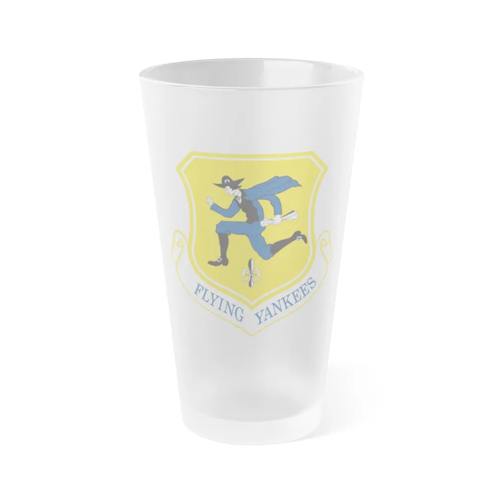 103rd Airlift Wing (U.S. Air Force) Frosted Pint Glass 16oz-16oz-Frosted-Go Mug Yourself