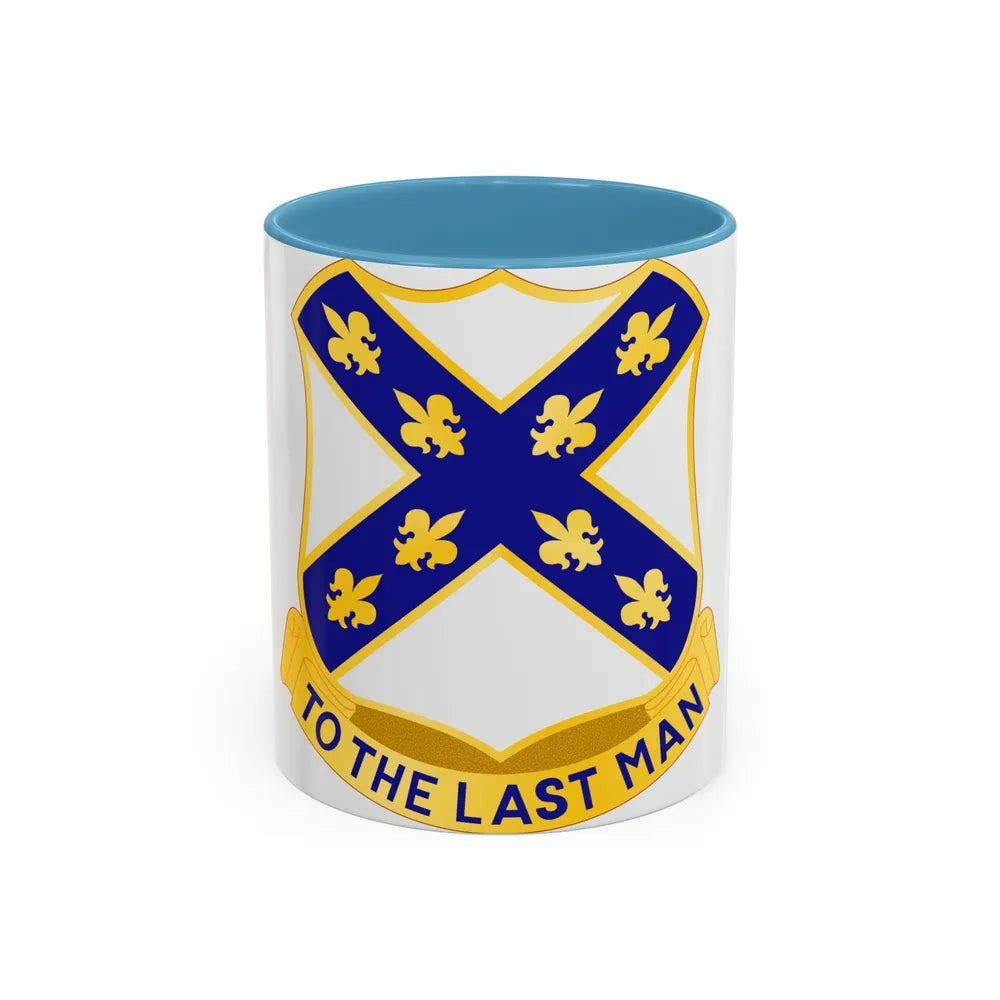 103rd Infantry Regiment (U.S. Army) Accent Coffee Mug-11oz-Light Blue-Go Mug Yourself