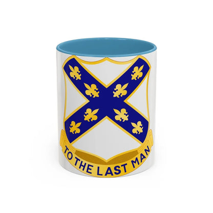 103rd Infantry Regiment (U.S. Army) Accent Coffee Mug-11oz-Light Blue-Go Mug Yourself