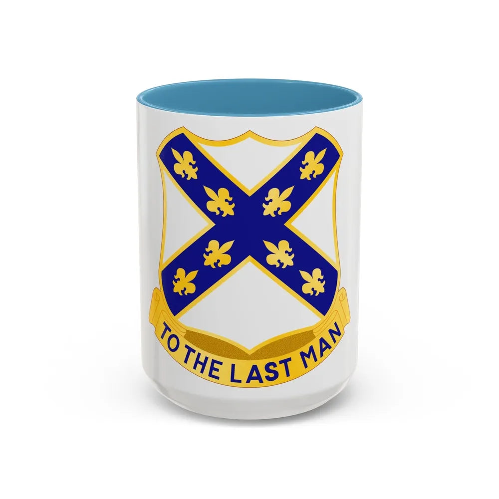 103rd Infantry Regiment (U.S. Army) Accent Coffee Mug-15oz-Light Blue-Go Mug Yourself