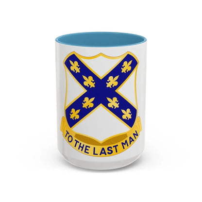 103rd Infantry Regiment (U.S. Army) Accent Coffee Mug-15oz-Light Blue-Go Mug Yourself