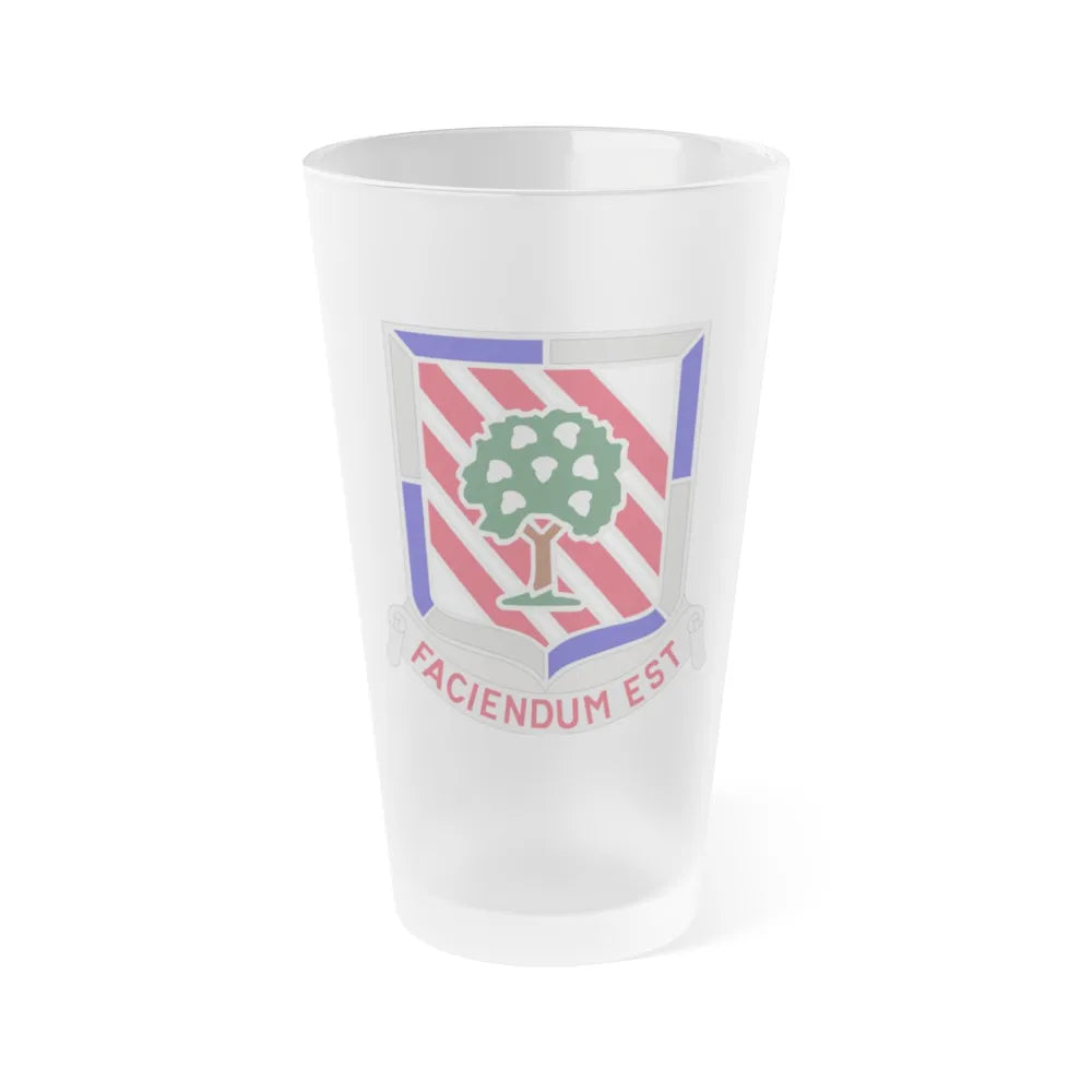 104 Engineer Battalion Obsolete Insignia (U.S. Army) Frosted Pint Glass 16oz-Go Mug Yourself