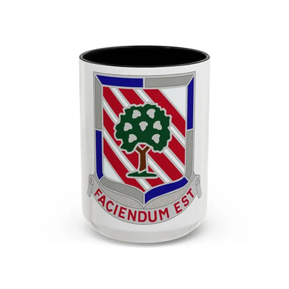 104 Engineer Battalion Obsolete Insignia (U.S. Army) Accent Coffee Mug 15oz Black - Go Mug Yourself