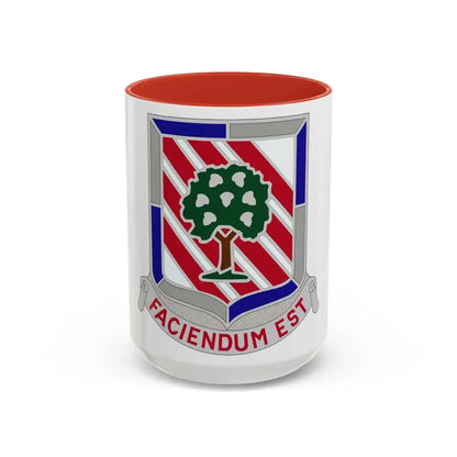 104 Engineer Battalion Obsolete Insignia (U.S. Army) Accent Coffee Mug 15oz Red - Go Mug Yourself