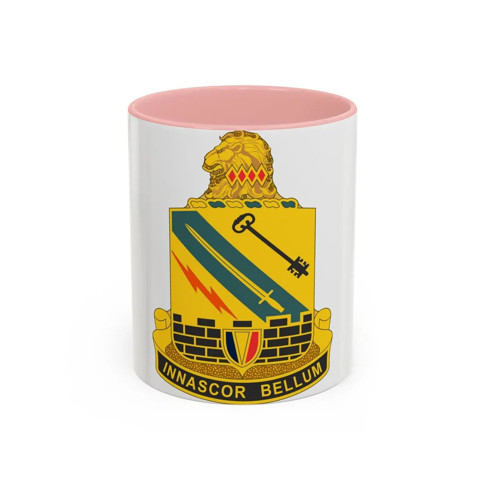 104 Engineer Battalion (U.S. Army) Accent Coffee Mug-11oz-Pink-Go Mug Yourself