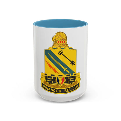 104 Engineer Battalion (U.S. Army) Accent Coffee Mug-15oz-Light Blue-Go Mug Yourself
