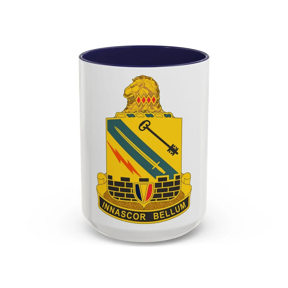 104 Engineer Battalion (U.S. Army) Accent Coffee Mug-15oz-Navy-Go Mug Yourself