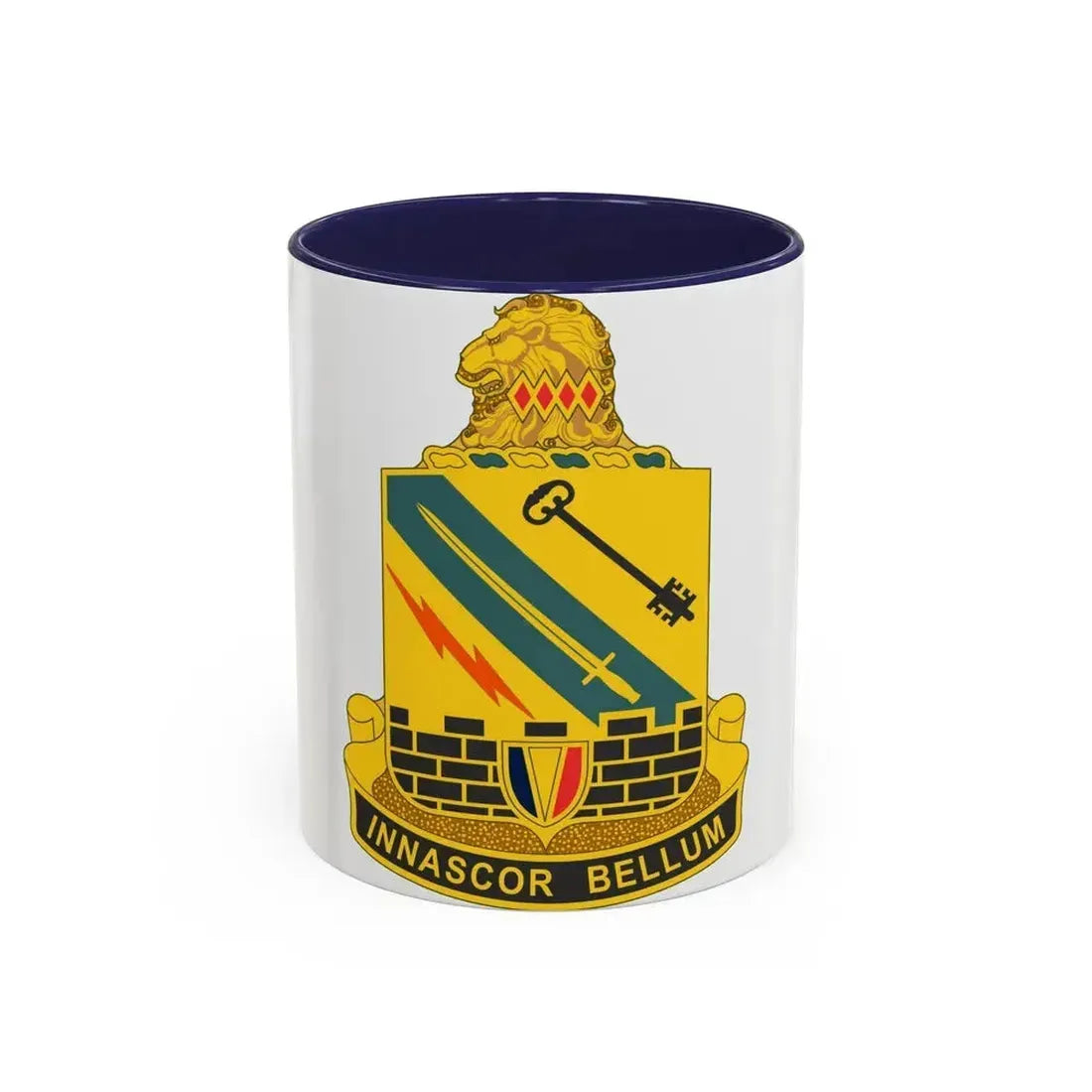 104 Engineer Battalion (U.S. Army) Accent Coffee Mug 11oz Navy - Go Mug Yourself