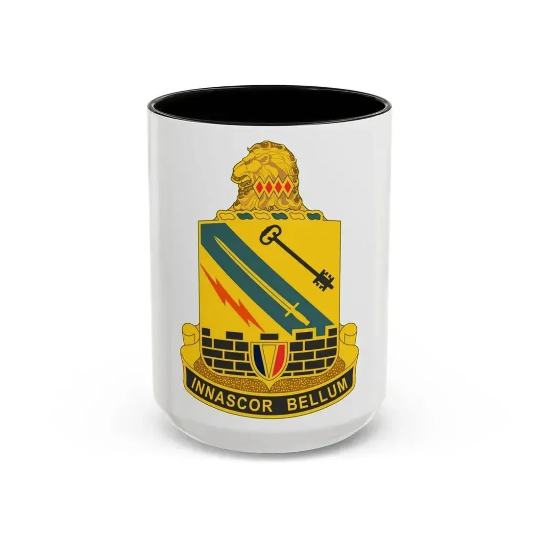 104 Engineer Battalion (U.S. Army) Accent Coffee Mug 15oz Black - Go Mug Yourself