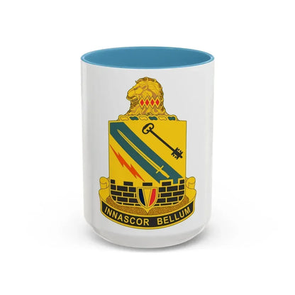 104 Engineer Battalion (U.S. Army) Accent Coffee Mug 15oz Light Blue - Go Mug Yourself
