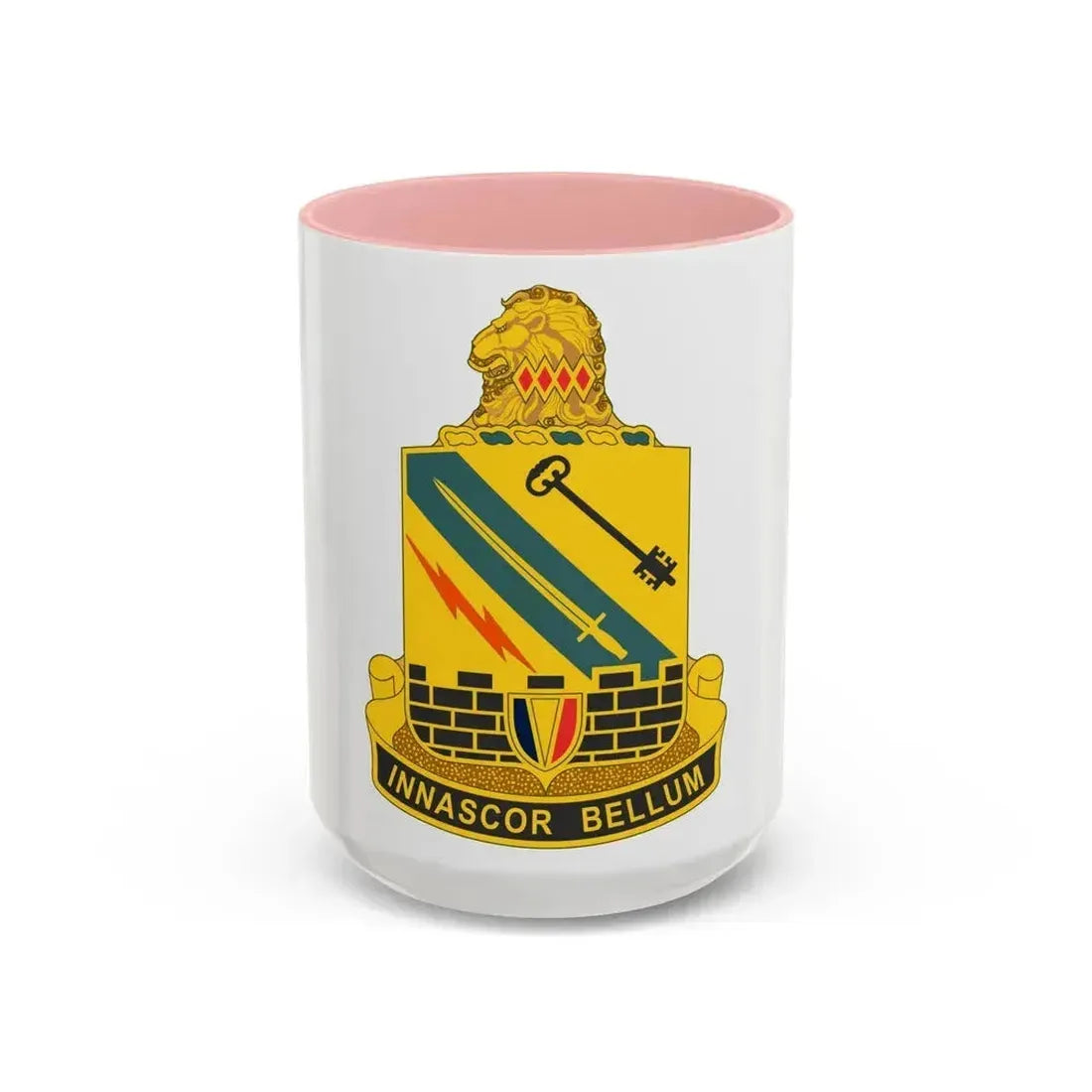 104 Engineer Battalion (U.S. Army) Accent Coffee Mug 15oz Pink - Go Mug Yourself