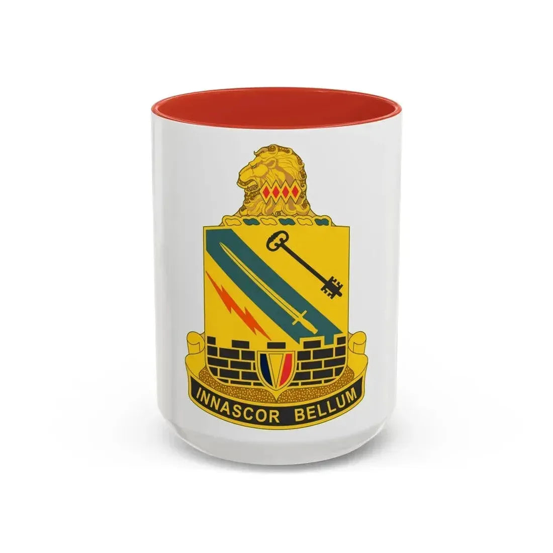 104 Engineer Battalion (U.S. Army) Accent Coffee Mug 15oz Red - Go Mug Yourself