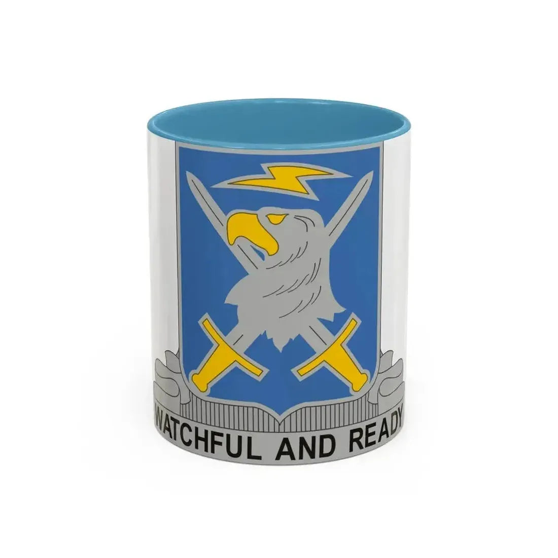 104 Military Intelligence Battalion (U.S. Army) Accent Coffee Mug 11oz Light Blue - Go Mug Yourself