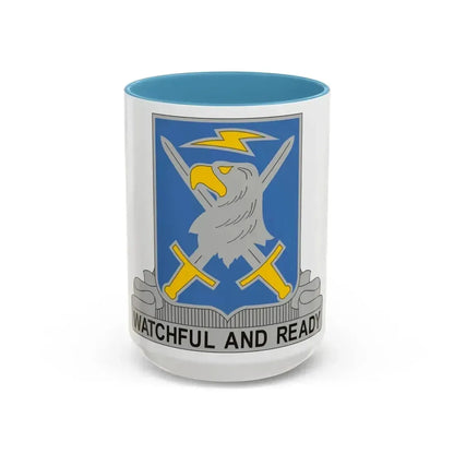 104 Military Intelligence Battalion (U.S. Army) Accent Coffee Mug 15oz Light Blue - Go Mug Yourself